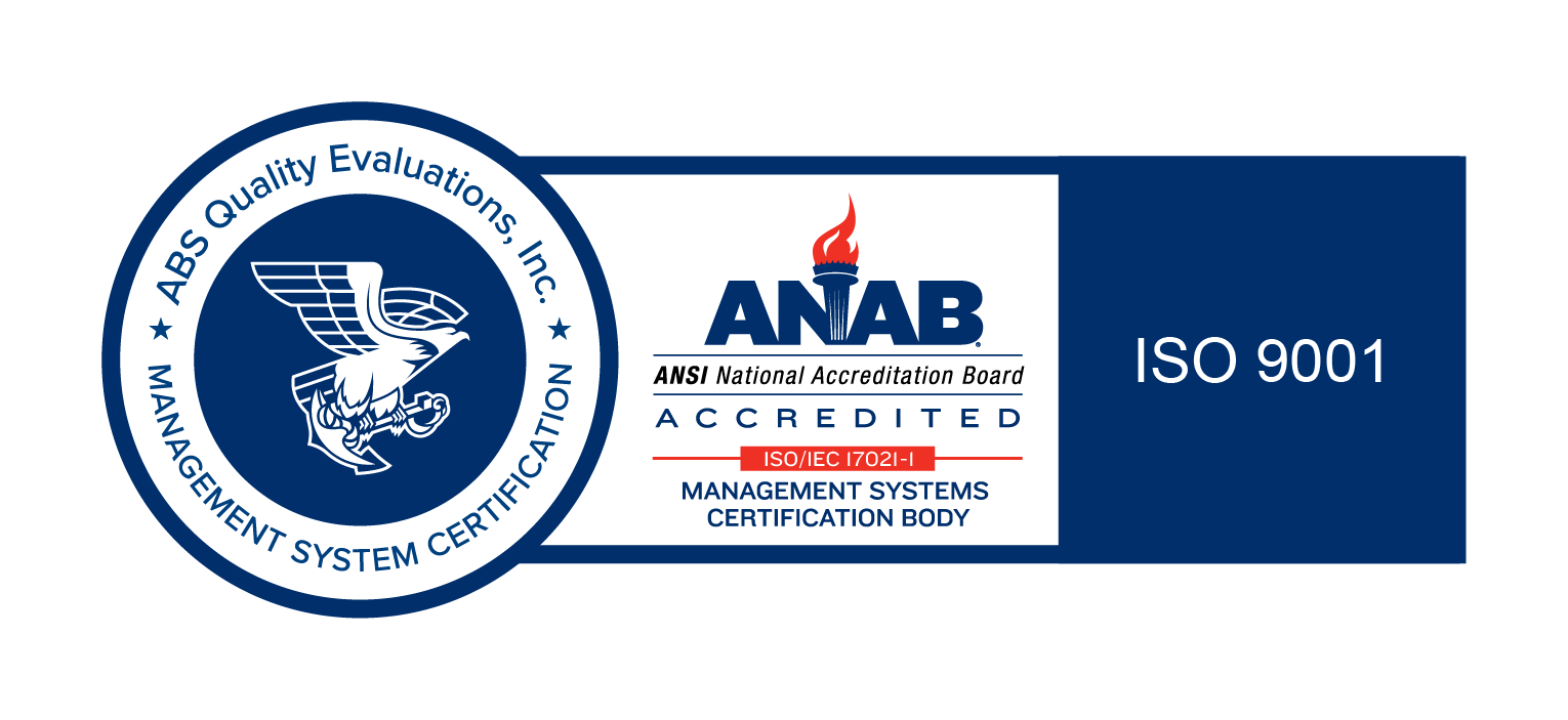 ISO 9001 Certified - ABS Quality Evaluations