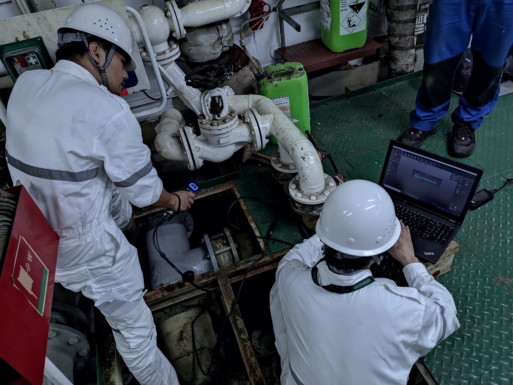 3D laser scanning captures exact as-built dimensions on board — accurate to millimetre level. - SEATEC PIPE