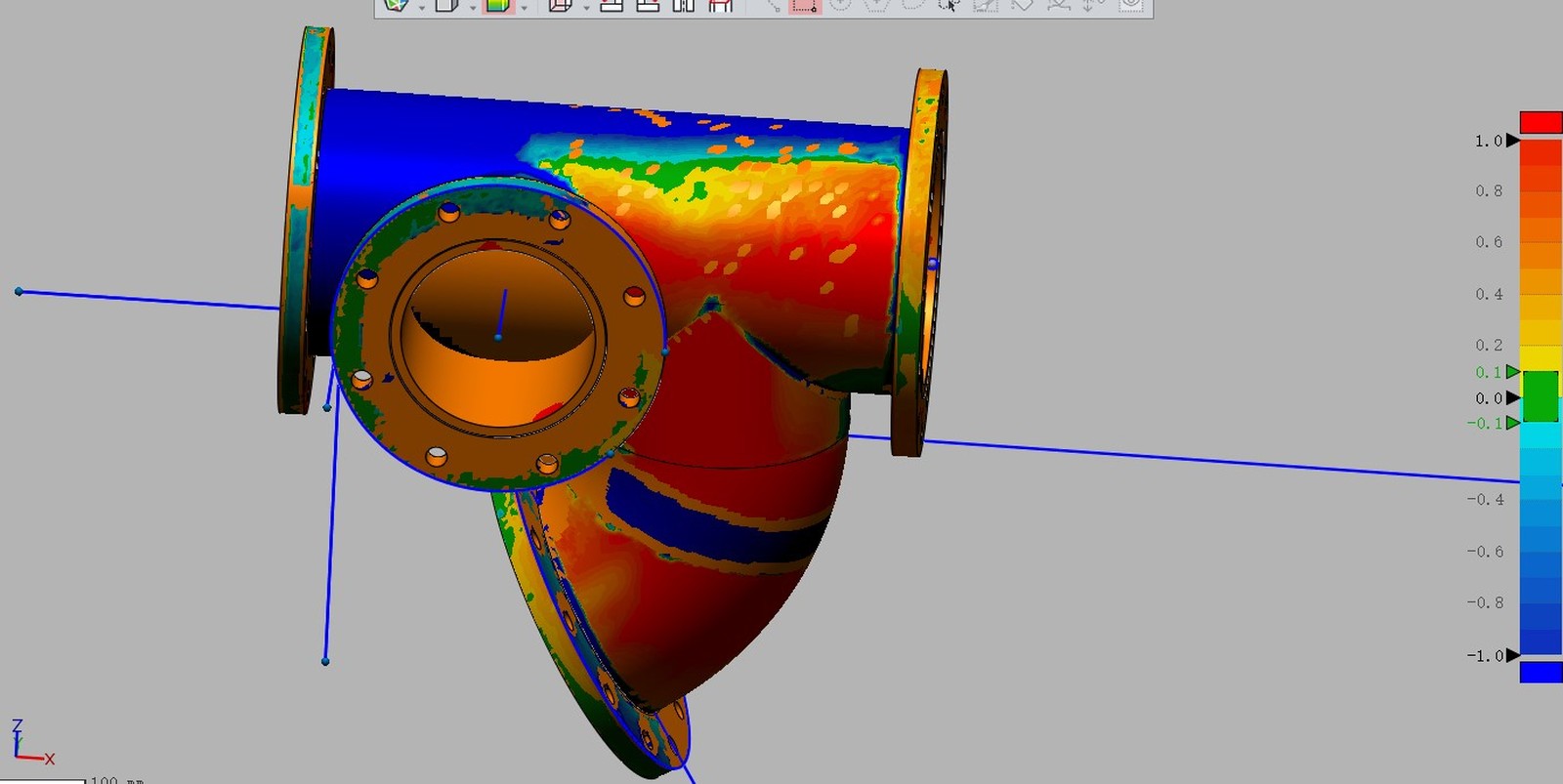 Detailed 3D model of ship piping system